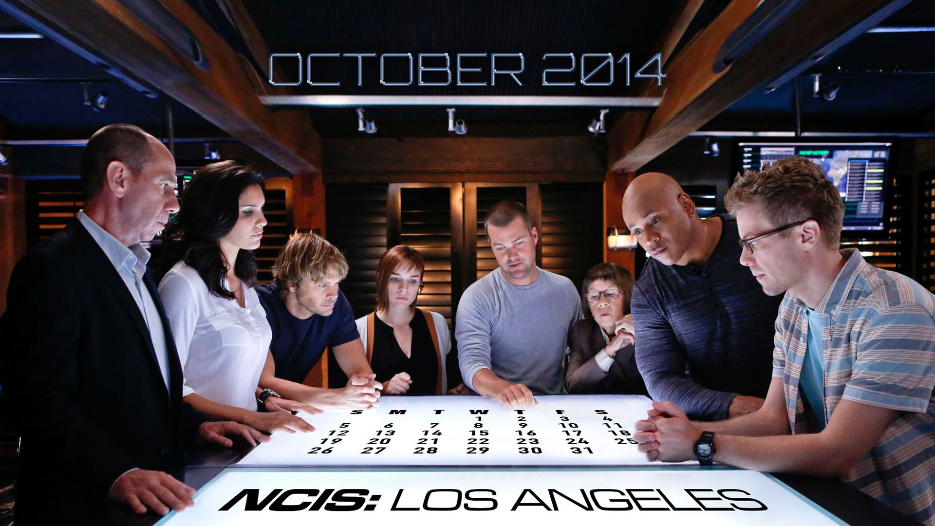NCIS Los Angeles Desktop Calendar for October NCISLA Magazine